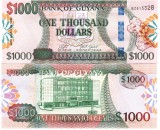 Guyana 1000 Dolari, 2019, P-38c, UNC, Bancnota straina