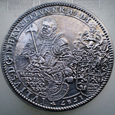 7.512 GERMANIA REPLICA JULIUS von BRUNSWICK-WOLFENBÜTTEL 1 1/2 TALER THALER 1587