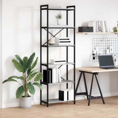 vidaXL Bibliotecă sonoma gri 60 x 30 x 188 cm Lemn compozit 868380 foto