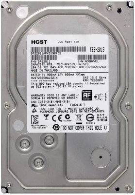 Hard disk server 6TB SAS 12Gbps 7.2k 3.5&amp;quot; 128MB Cache HGST Ultrastar HUS726060AL5214 foto
