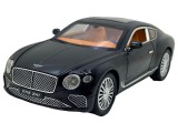 Macheta metal Bentley negru replica deschide usi, fum, capota, portbagaj 22cm