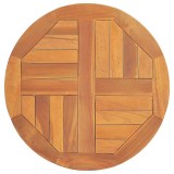 Cumpara ieftin Blat de masa, 50 cm, lemn masiv de tec, rotund, 2,5 cm