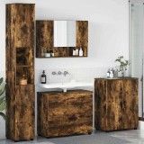 Cumpara ieftin Set de mobilier pentru baie 4 buc. Stejar fumuriu