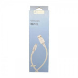 Cablu de date RO&amp;MAN RX10L, USB la Lighting 8-pin, 2A, 1m, alb, Blister