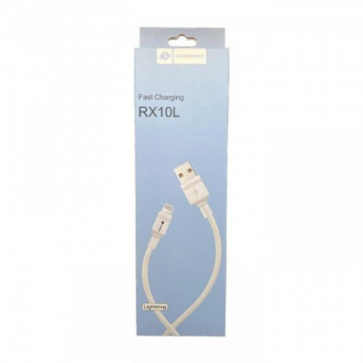Cablu de date RO&amp;amp;MAN RX10L, USB la Lighting 8-pin, 2A, 1m, alb, Blister foto