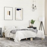VidaXL Cadru de pat, stejar sonoma, 150x200cm, lemn prelucrat și metal 3280233