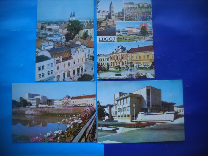 HOPCT LOT 2378 LUGOJ .-JUD TIMIS -4 CARTI POSTALE-NECIRCULATE