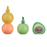 Set 3 Evidentiatori cu Model Avocado, Culori Pastelate, CMCLASS