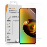 Cumpara ieftin Set 3 Folii de protectie pentru Samsung Galaxy S22, Kwmobile, Fata, Transparenta, 56755.1