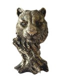 Statueta decorativa, Leu, Argintiu, 14 cm, XQ4003