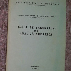 Caiet de laborator de analiza numerica / Popescu, Rizzoli, Stefan