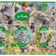 GABON 2020 - Fauna, Koala/ set complet colita + bloc