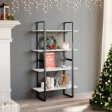 Cumpara ieftin Bibliotecă cu 4 rafturi, alb, 80x30x140 cm, PAL