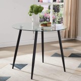 Set de 4 picioare pentru masa SICOTAS, metal, negru, 90 cm