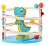 Joc educativ montessori tip Circuit cu bile din lemn Dino - CX-3458
