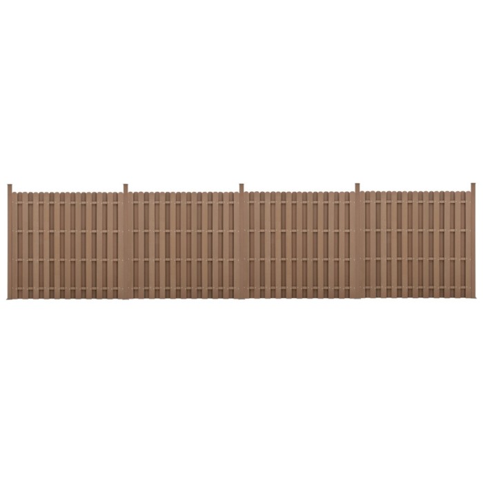 [neu.holz]&reg; Gard Jupiter 4 panouri,185 x 747 cm, WPC, maro HausGarden Leisure
