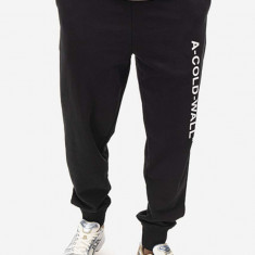 A-COLD-WALL* pantaloni de trening din bumbac Essential Logo Sweatpants culoarea negru, cu imprimeu ACWMB148.-BLACK