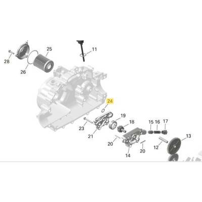 MBS O-ring pompa ulei BRP Can-Am Outlander 450, #24, Cod Produs: 420250290BR foto