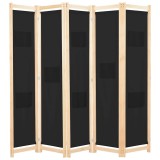 Cumpara ieftin Paravan de camera cu 5 panouri, 200x170x4 cm, material textil