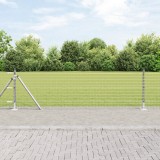 VidaXL St&acirc;lpi de gard cu plăci de bază 13 buc &Oslash;32mm 50cm Oțel galvanizat