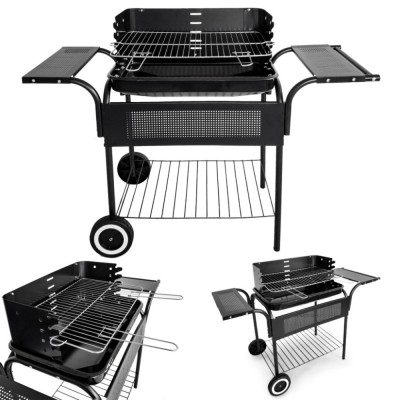 G&amp;ouml;rgős faszenes kerti grill &amp;aacute;ll&amp;iacute;that&amp;oacute; r&amp;aacute;csmagass&amp;aacute;ggal foto