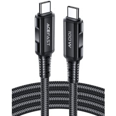 Cablu Acefast Type-C la Type-C 5A PD100W LCD C4-03 2m Negru
