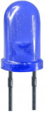 LED 10mm, albastru, rotund, 25mA - 142524