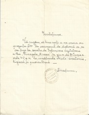 A4051N Școala de Infirmiere vizitatoare a Societății Principele Mircea de la Spitalul Xenocrat din București, lot de 2 acte, perioada interbelică