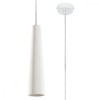 Lustră Suspendată Electra Albă Ceramică 1 Bec Con Modern De Interior
