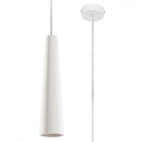 Lustră Suspendată Electra Albă Ceramică 1 Bec Con Modern De Interior