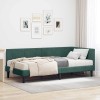 VidaXL Cadru de pat colțar cu saltea Verde &icirc;nchis 100 x 200 cm Catifea 3393910