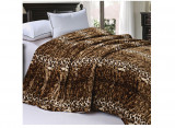 Cumpara ieftin Patura de pat moale si groasa cu blana artificiala Home Soft Things, model Leopard, 218 x 233 cm - RESIGILAT