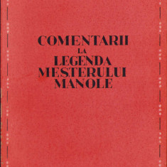 HST 236SP Comentarii la legenda meșterului Manole 1943 Mircea Eliade