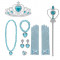 Set accesorii fetite Disney Frozen Elsa, coronita, bagheta, manusi