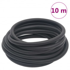 vidaXL Furtun de aer hibrid, negru, 0,6", 10 m, cauciuc și PVC