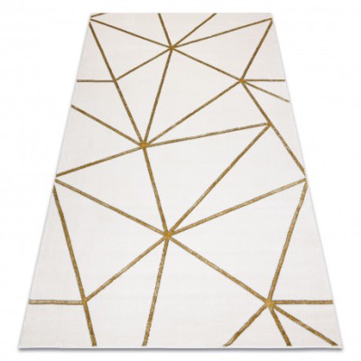 Exclusiv EMERALD covor 1013 glamour, stilat, geometric cremă / aur, 80x150 cm foto