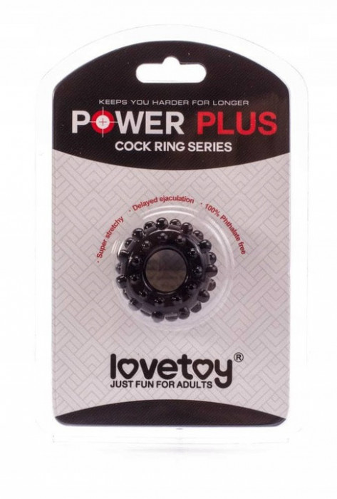 Inel penis Lovetoy Power Plus, Negru