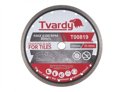 Disc diamantat pentru gresie, 250 x 10 x 25.4 mm, Tvardy T00819 foto