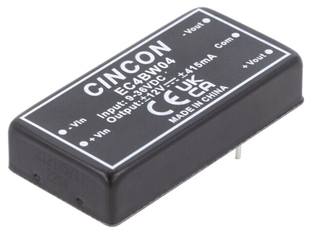 Convertor DC/DC 10W CINCON 9-36VDC la 12VDC/-12VDC