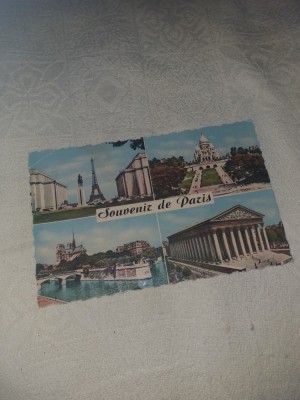 CARTE POSTALA: SOUVENIR DE PARIS foto