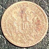 FRANZ JOSEF 10 KREUZER 1872 / ARGINT(.400)/ 1,6g / 18mm., Europa