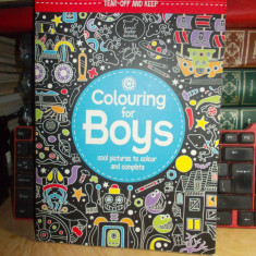 CARTE DE COLORAT PENTRU BAIETI / COLOURING FOR BOYS , JESSIE ECKEL , 2015