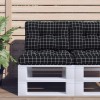 VidaXL Perne de paleți, 2 buc., negru carouri, textil 360661