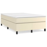 Cumpara ieftin Cadru de pat cu arcuri, crem, 120x200 cm, piele ecologica