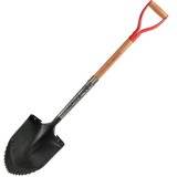 Harlet, cazma, ascutit, cu margini zimtate, coada lemn, 22x30x115 cm, Strend Pro Premium RedShark