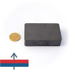 Magnet ferită bloc 75 x 50 x 18 mm