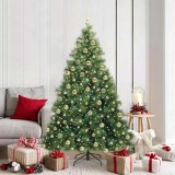 vidaXL Brad de Crăciun artificial cu 300 LED Verde 180 cm PE și PVC 3397787