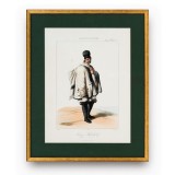 Păstor nomad, litografie colorată manual, gravor Michel Bouquet