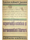 Hans Robert Jauss - Experienta estetica si hermeneutica literara (Editia: 1983)
