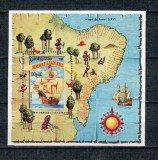 Guinea Bissau 1983 - Harta veche, Brasiliana, colita neuzata